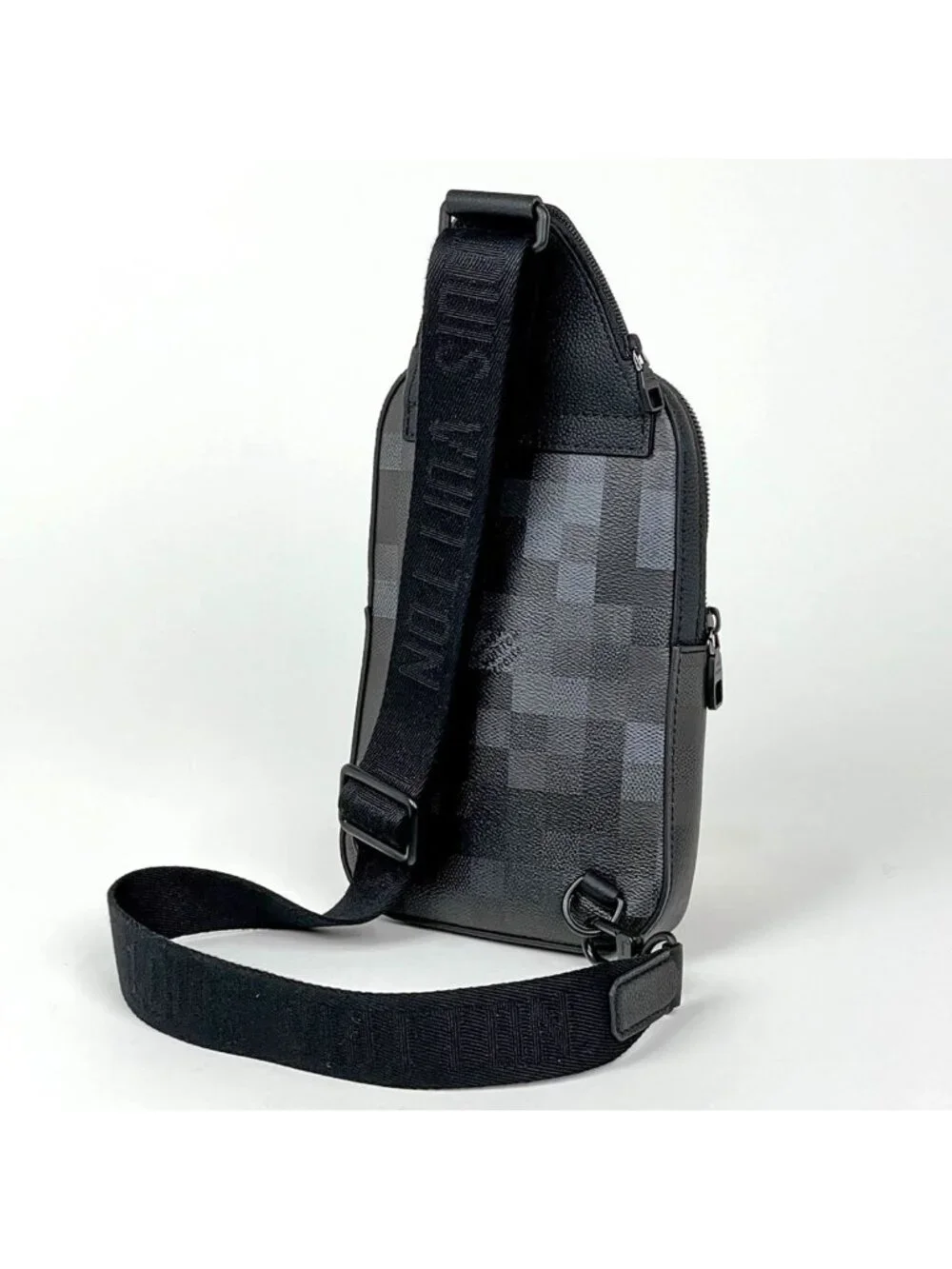 Louis Vuitton Avenue Sling Bag PM Damoflage Leather Black